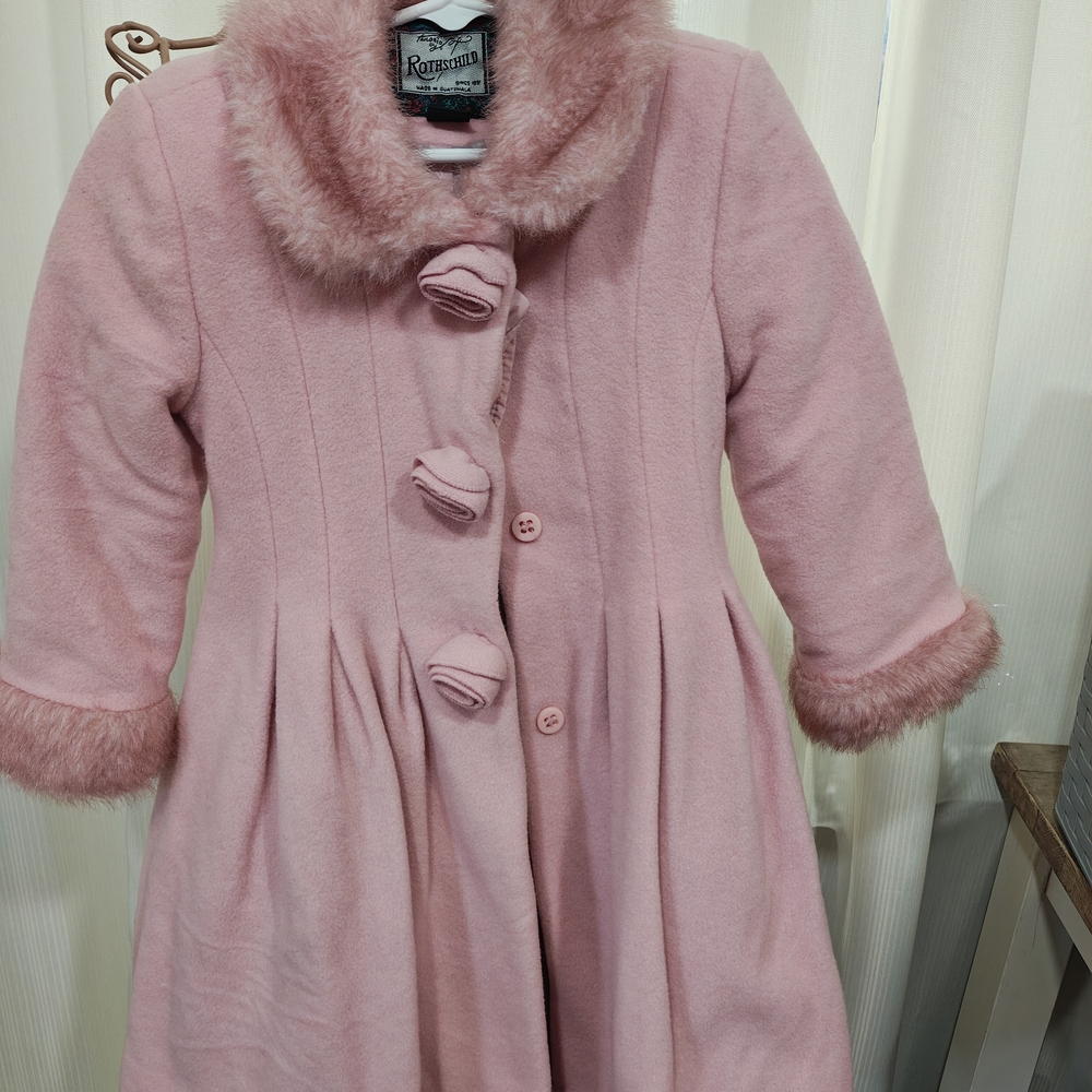 Rothschild Pink Fuzzy Coat - Picture 2 of 4